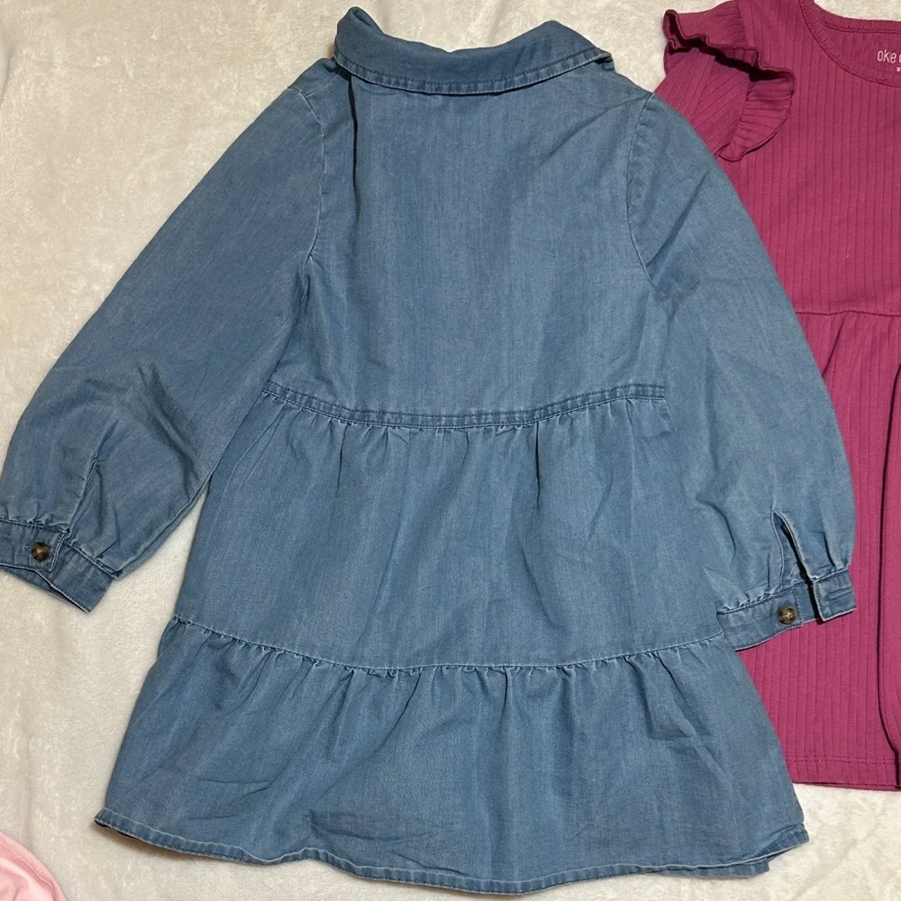 Girls 4pc long sleeve dress bundle 2 nwot,EUC, vguc all 3t